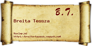 Breita Tessza névjegykártya